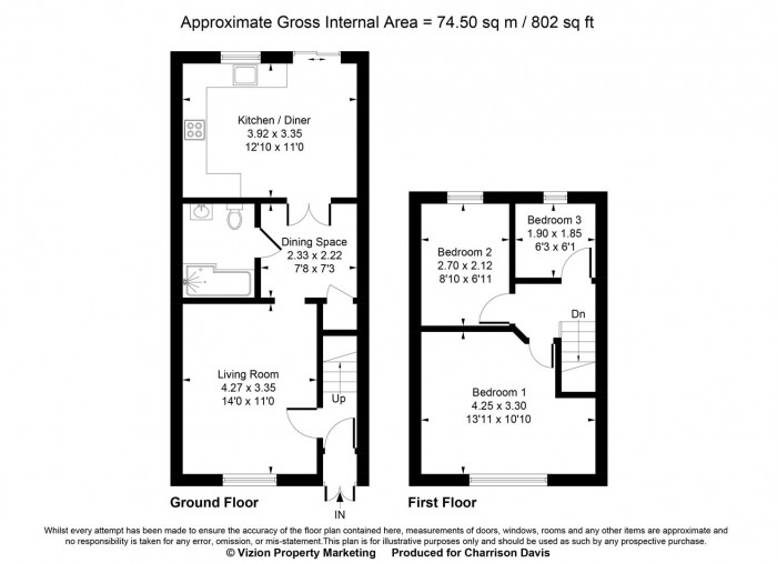 Floorplans For Warwick Crescent, Hayes