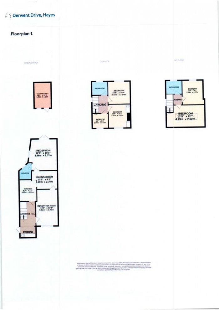 Floorplans For Derwent Drive, Hayes